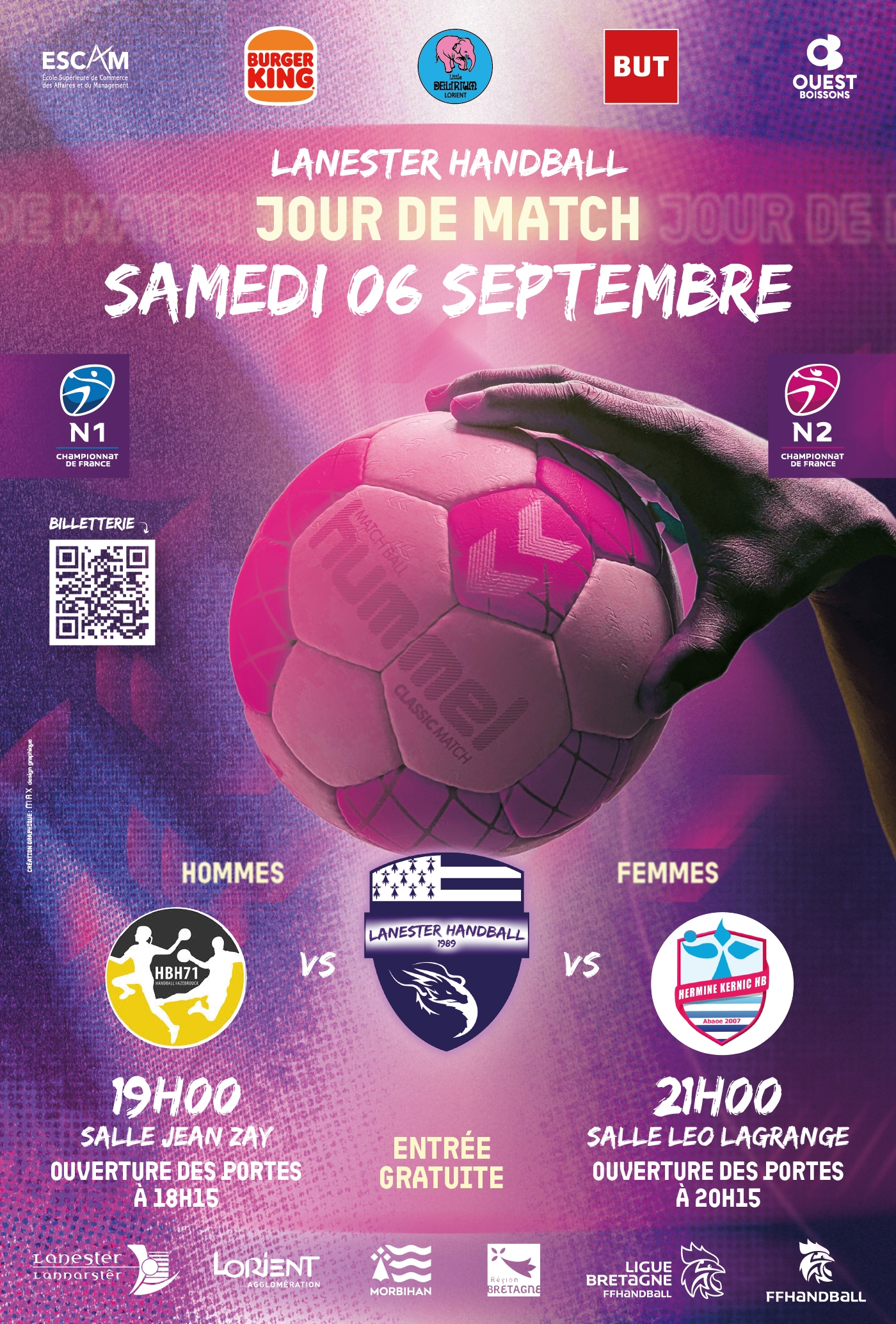 Affiche du match de LHB