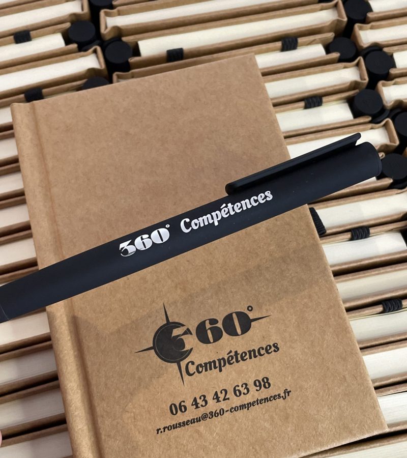 Crayon et Carnet personnalisés, 360° compétences